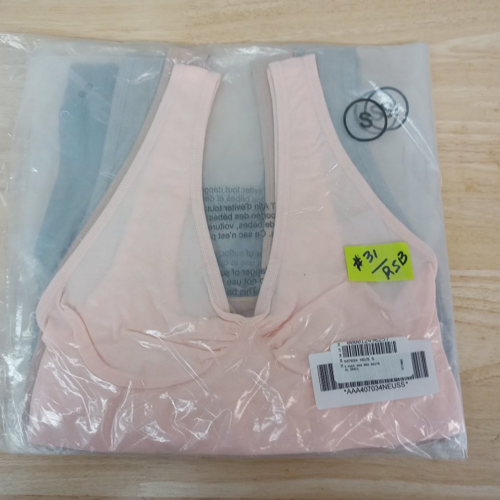 Rhonda Shear 4-Pack Ahh Bra Size SMALL
